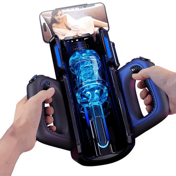 Elektrischer Masturbator Blowjob Simulator mit Smartphone Halterung
